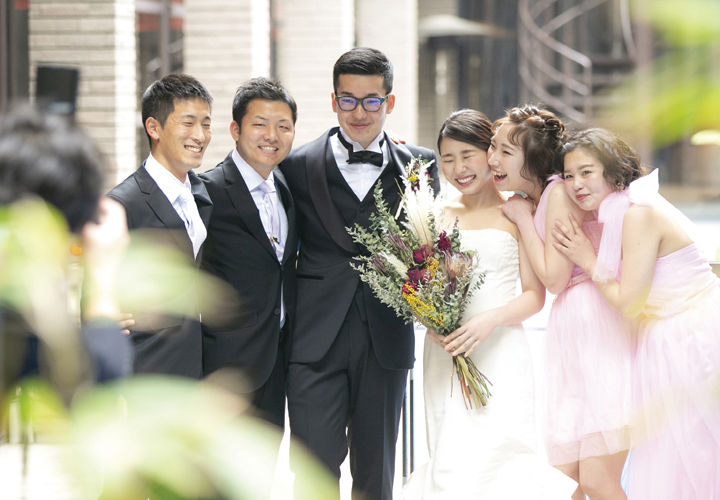 結婚式実例in福岡県 彼と親友とハッピーな結婚式 夢見心地の一日をかみ締めました ゼクシィ