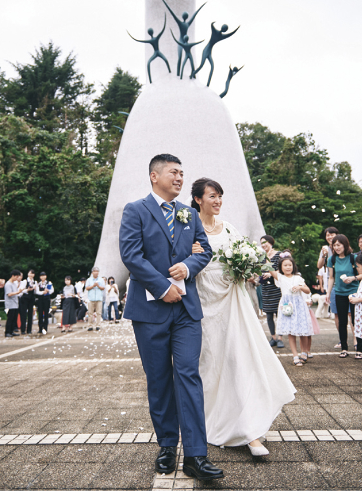 結婚式実例in神奈川県 メタセコイアの樹木林で 幸せ回る パーティを ゼクシィ