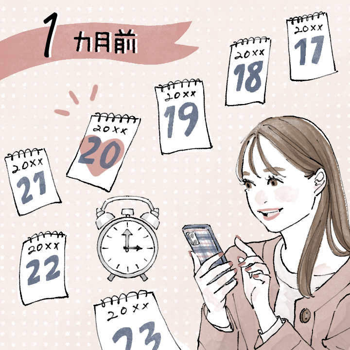1カ月前はサロンの予約を