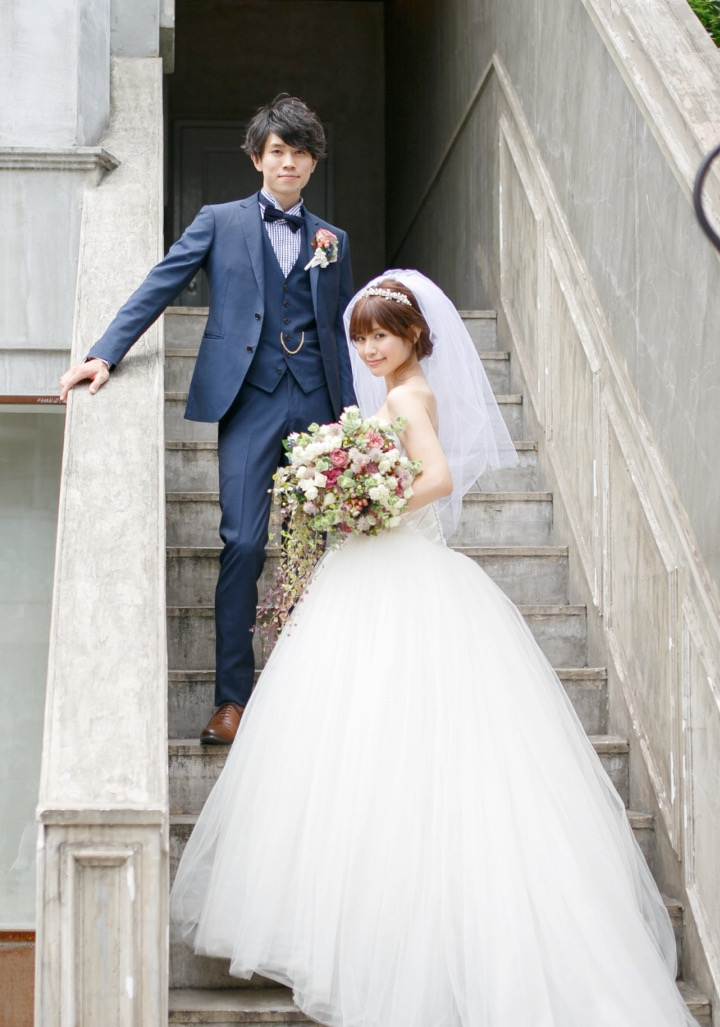 通常 1本タイプ 結婚式 wedding カラードレス ネイビー Annie bridal