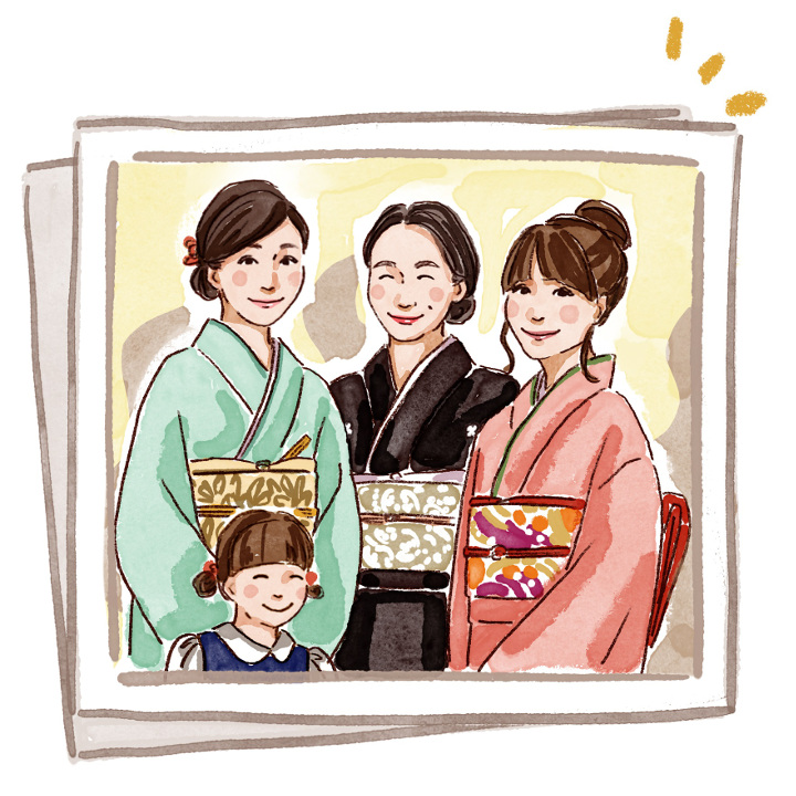 着物姿の女性親族