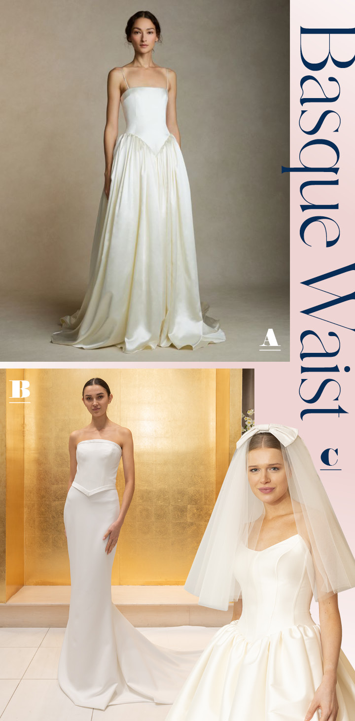 バスクウエストのドレス