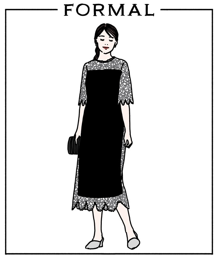 フォーマルなワンピース
