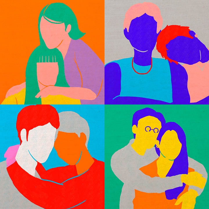 さまざまなカップルのイラスト