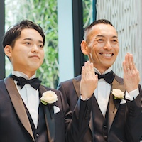 カップルの顔写真