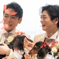 カップルの顔写真