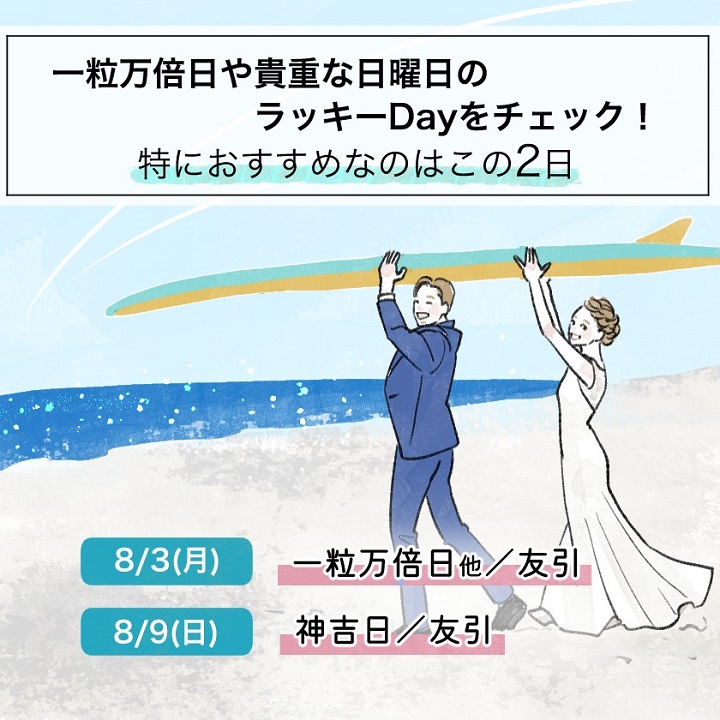 2026年8月のラッキーDay