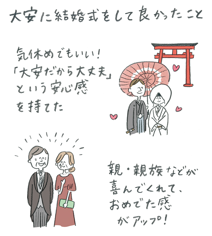 挙式日を大安にして良かったことは？