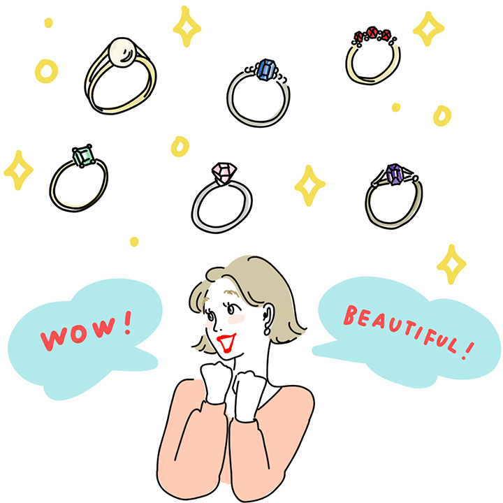 ダイヤモンド以外の宝石を飾るのってあり？