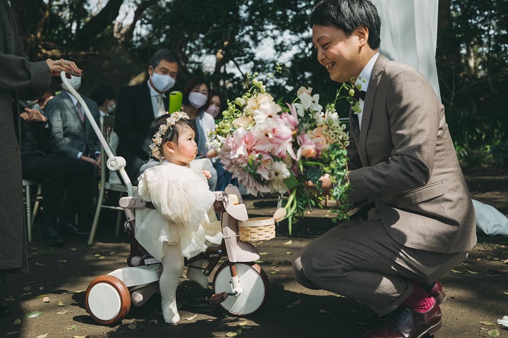 リングボーイ リングガール 車 結婚式 ファミリー婚 子供 ウェディング