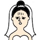 花嫁の残念顔のイラスト