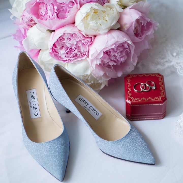 サムシングブルーのブライダルシューズ