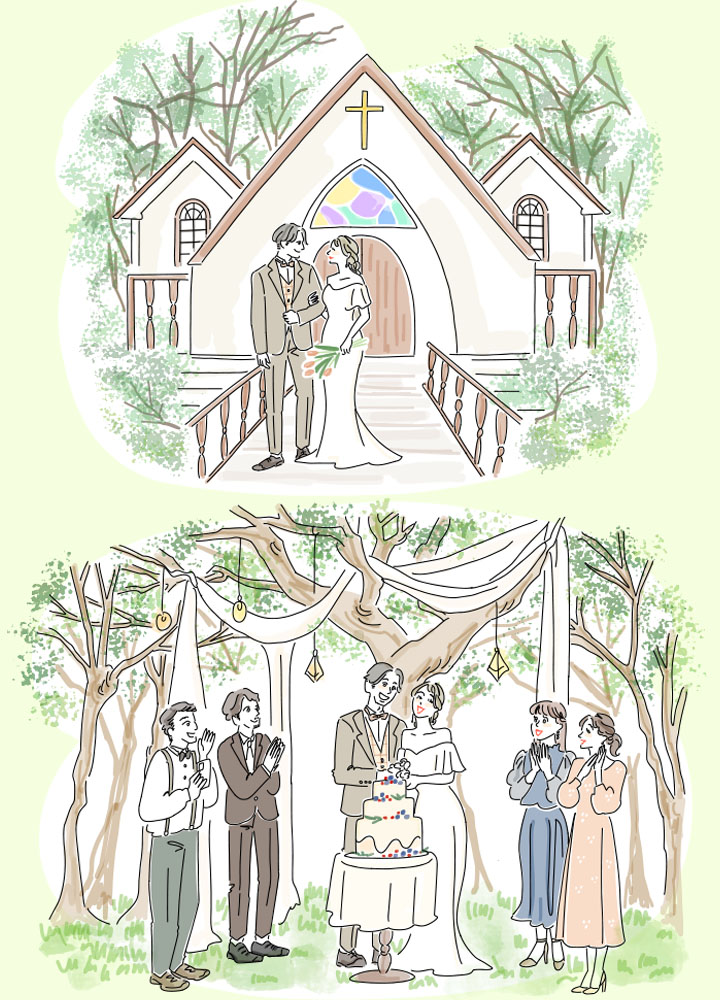 軽井沢　緑　結婚式　国内リゾート　魅力