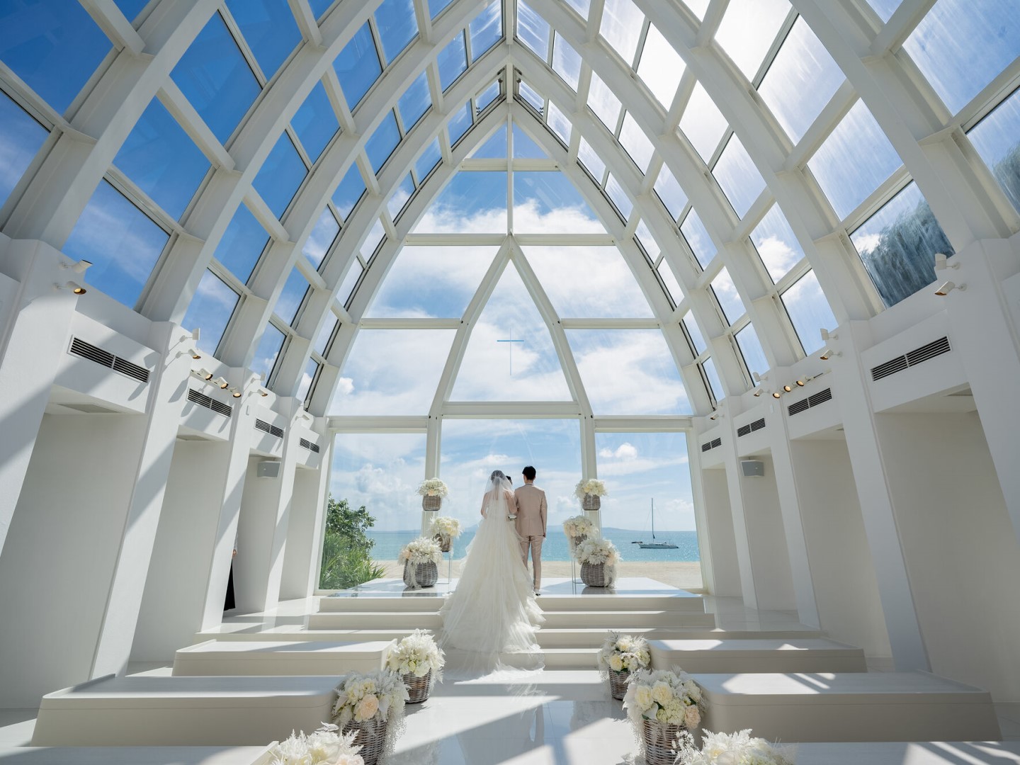 沖縄　結婚式　国内リゾート　海