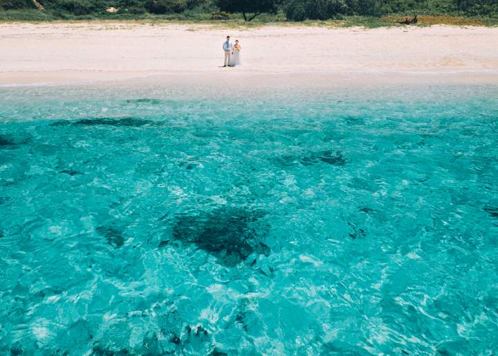 実例５：沖縄のビーチだからこそ叶う、絶景フォト！